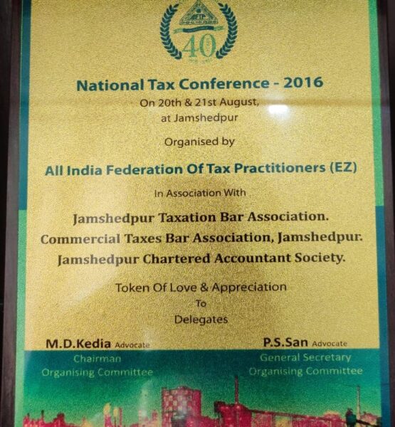 34 MOMENTO NATIONAL TAX CONFERENCE 2016 JAMSHEDPUR