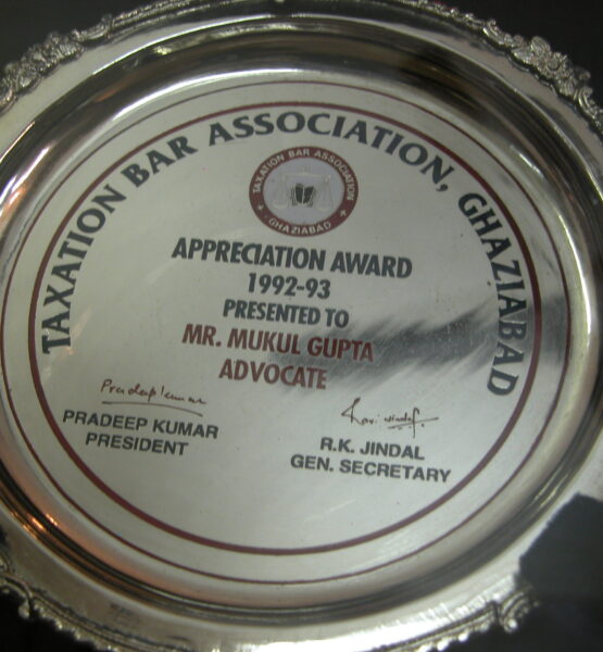 64 APPRECIATION BY GHAZIABAD TAX BAR ASSOCAITION IN 1992-93